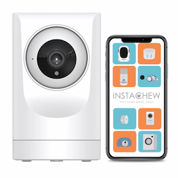 Save $5 on the Instachew Puresight 360° Wi-Fi Pet Camera - the perfect indoor security camera for your furry friends. With app-enabled features, you can check on your pets anytime, anywhere. Image